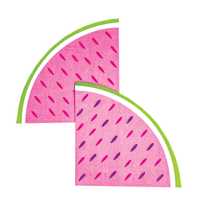 Watermelon-themed Party Partners napkins with vibrant watermelon design, perfect for summer parties and gatherings.